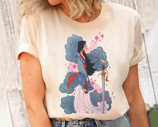 (Custom Design Preorder MOQ 5) Cartoon Movie Character Print Girls Tee Shirts Top