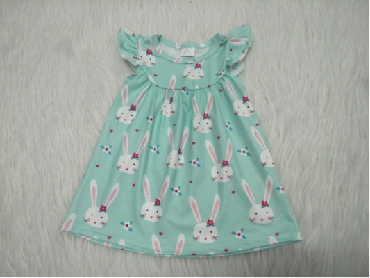 (Promotion)A10-21 Bunny Print Girls Dress