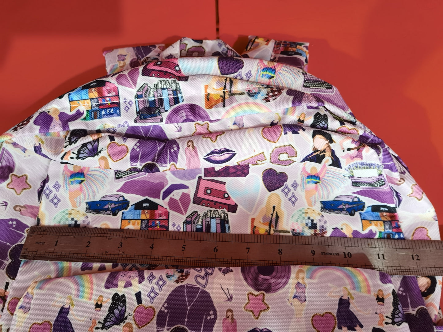 USA-Shop BA0172 Purple Singer Swiftie Print Girls Vocal Concert Backpack