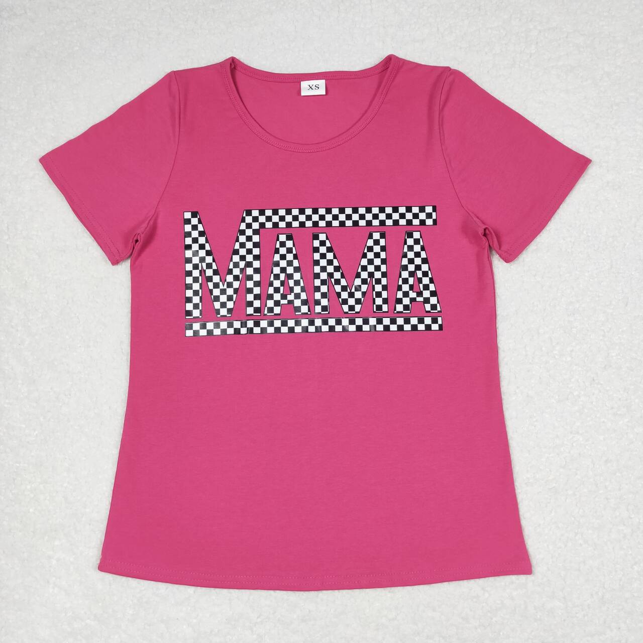 Mom and Me Hot Pink MINI/MAMA Vinyl Summer Tee Shirts Top