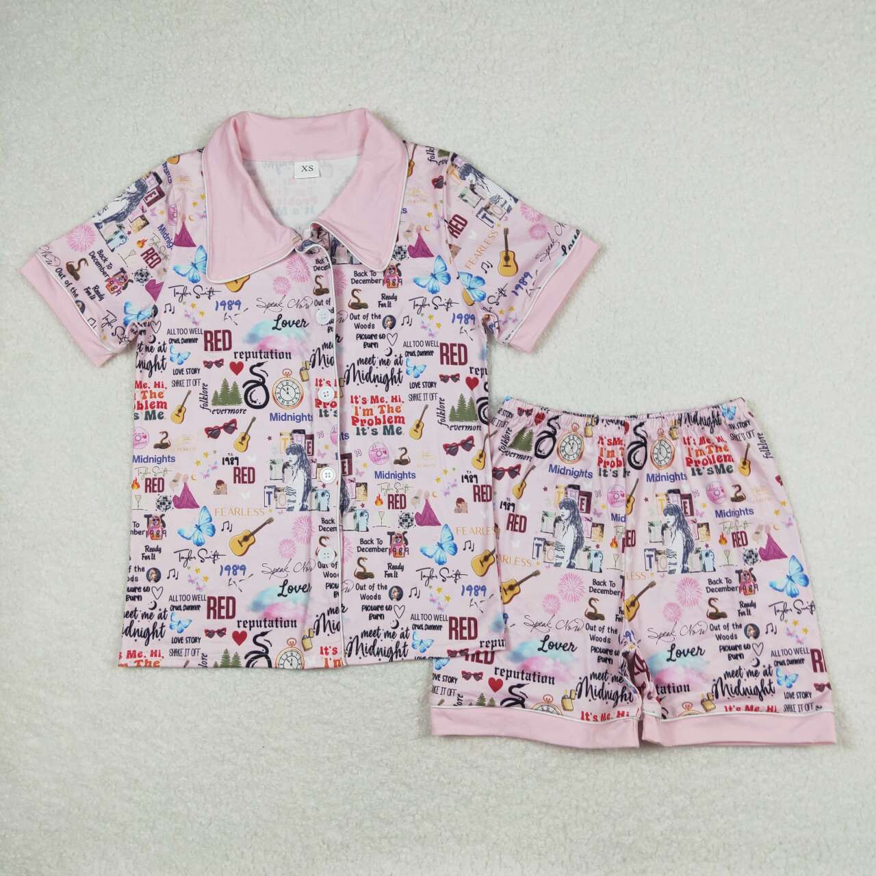 GSSO0923 Adult Singer Swiftie Print Summer Pajamas Woman Clothes Set