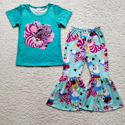 (Promotion) Short sleeve bell bottom pants outfits   B0-2