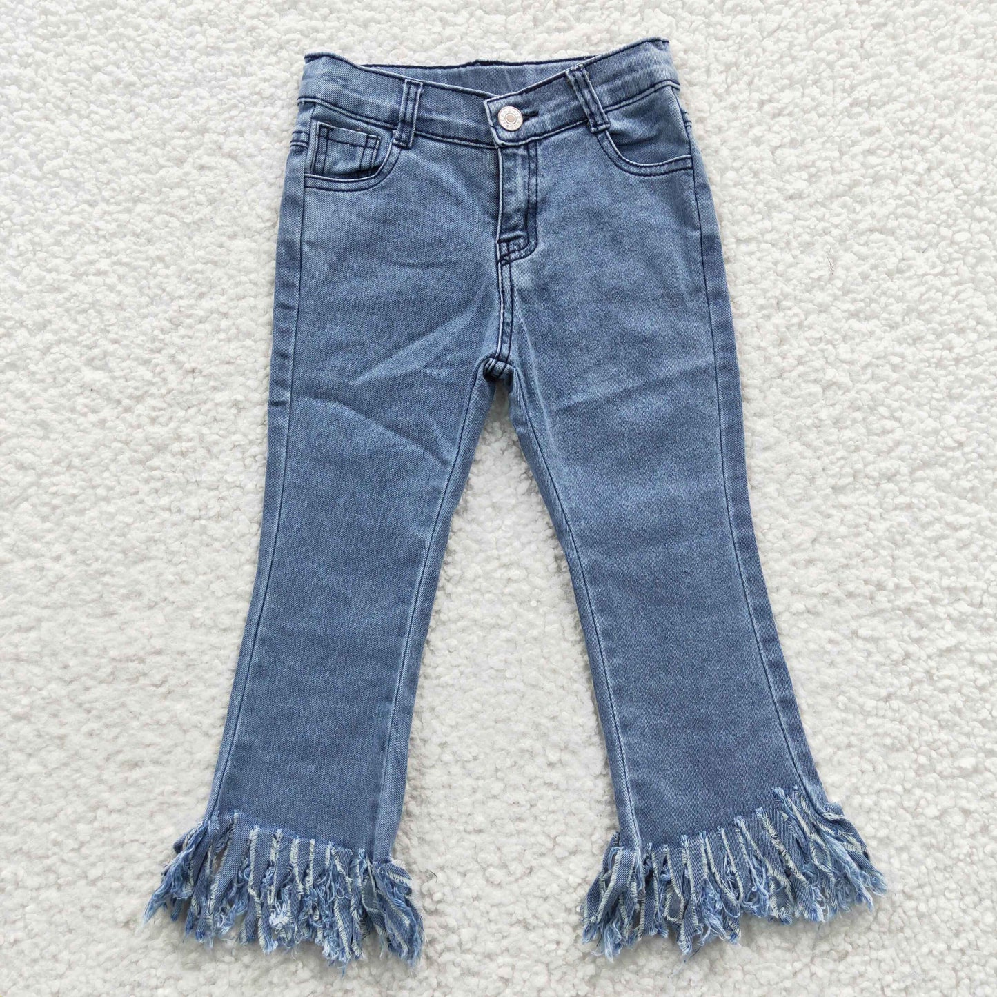 B7-13 Light blue denim tassel pants Jeans