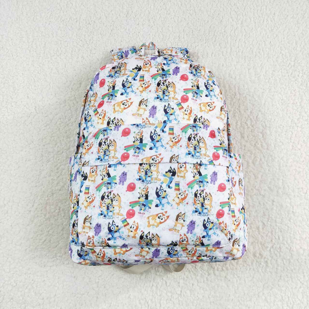 BA0054 Kids bag white cartoon dog backpack