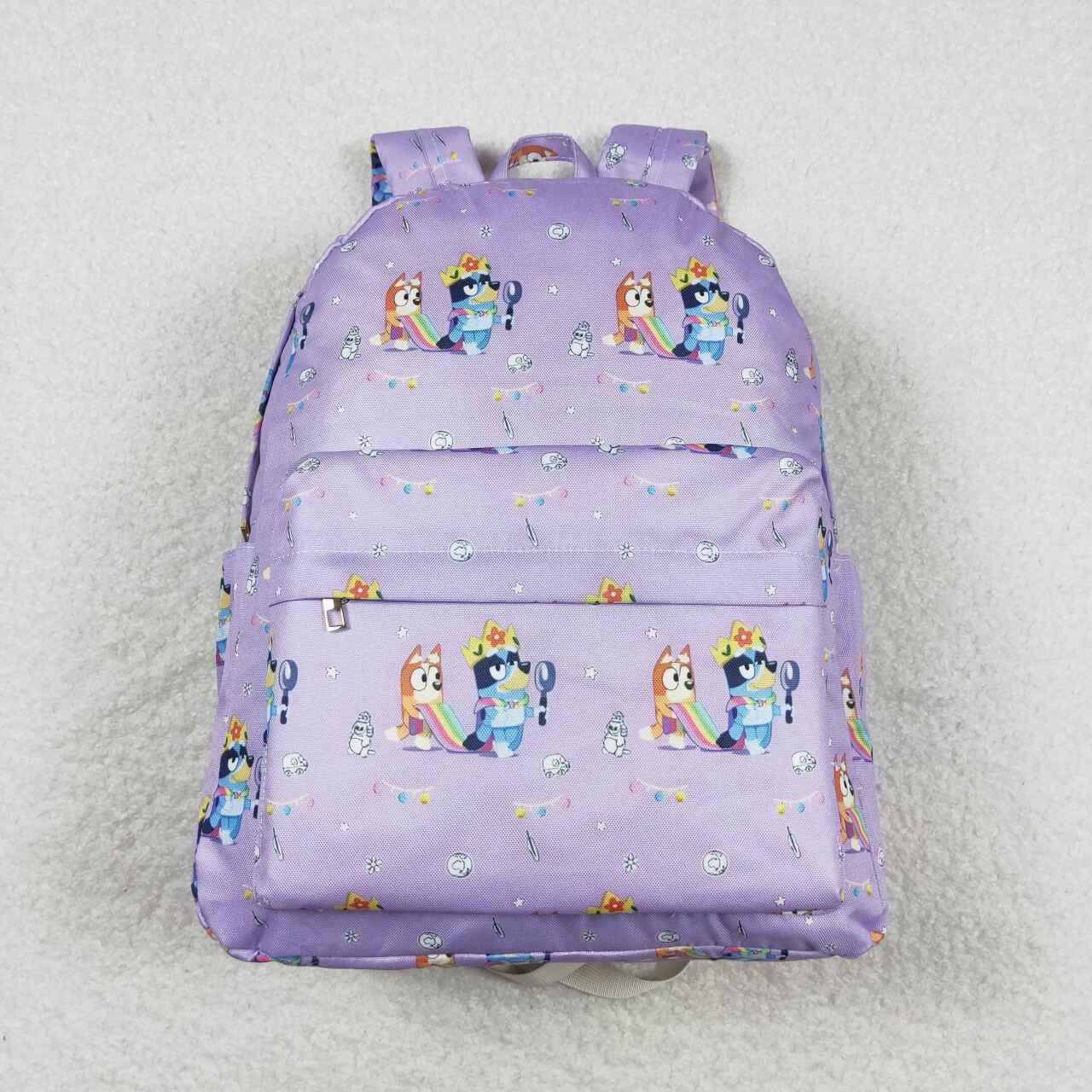 BA0058 Girls bag cartoon dog purple print backpack