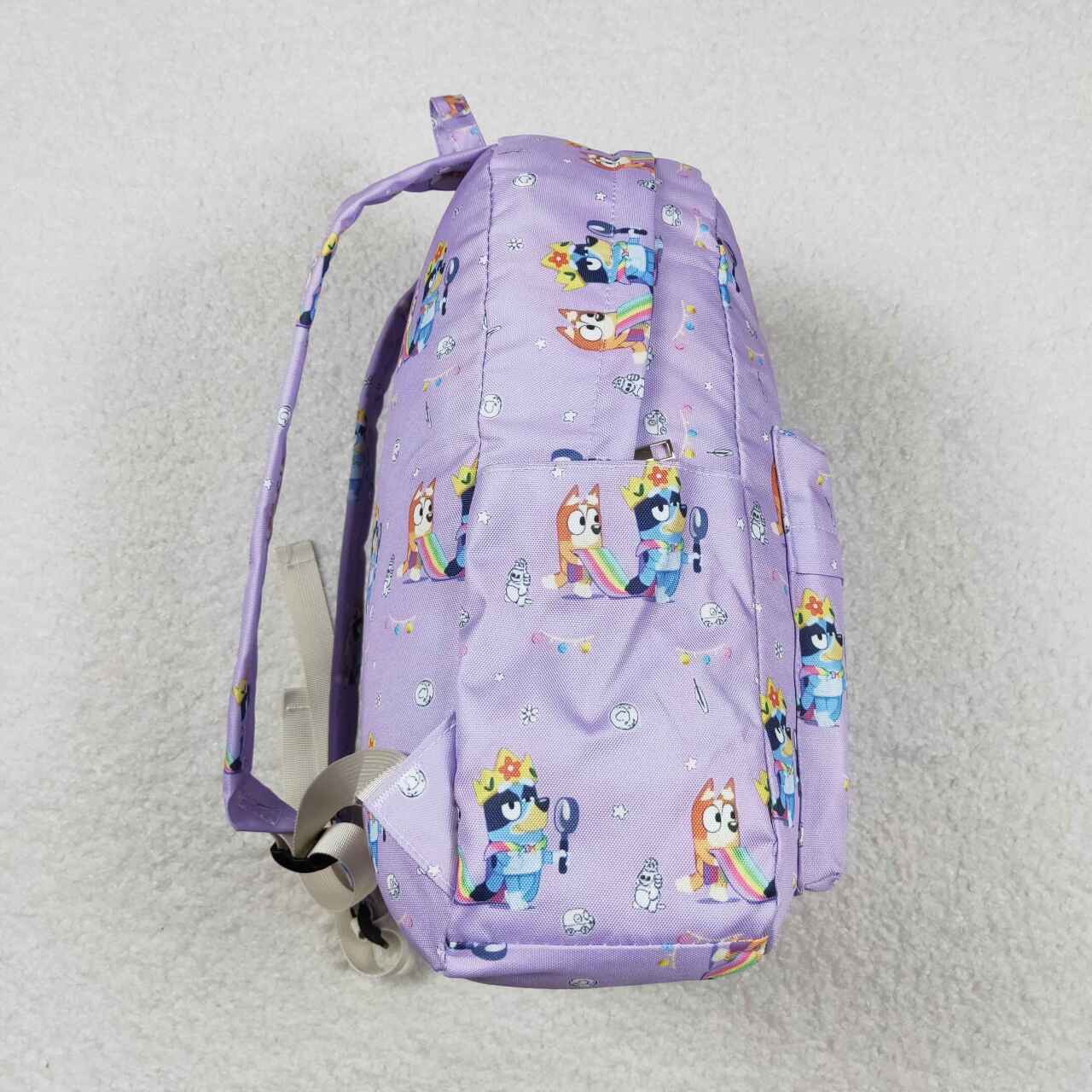 BA0058 Girls bag cartoon dog purple print backpack