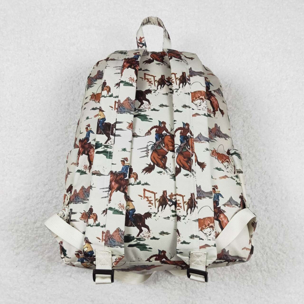 BA0059 Kids bag cowboy western print backpack