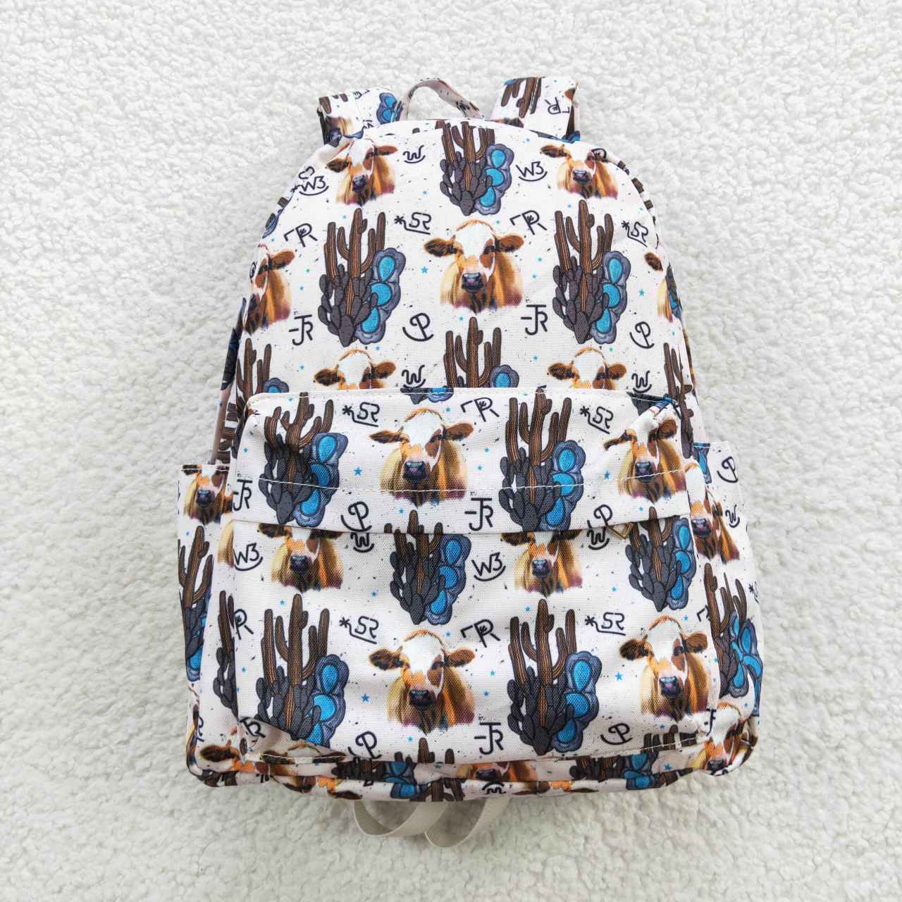 BA0067 Kids bag highland cow western backpack – baby skirts