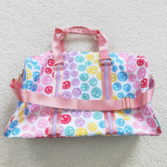 BA0068 Colorful smiling face print gym bag