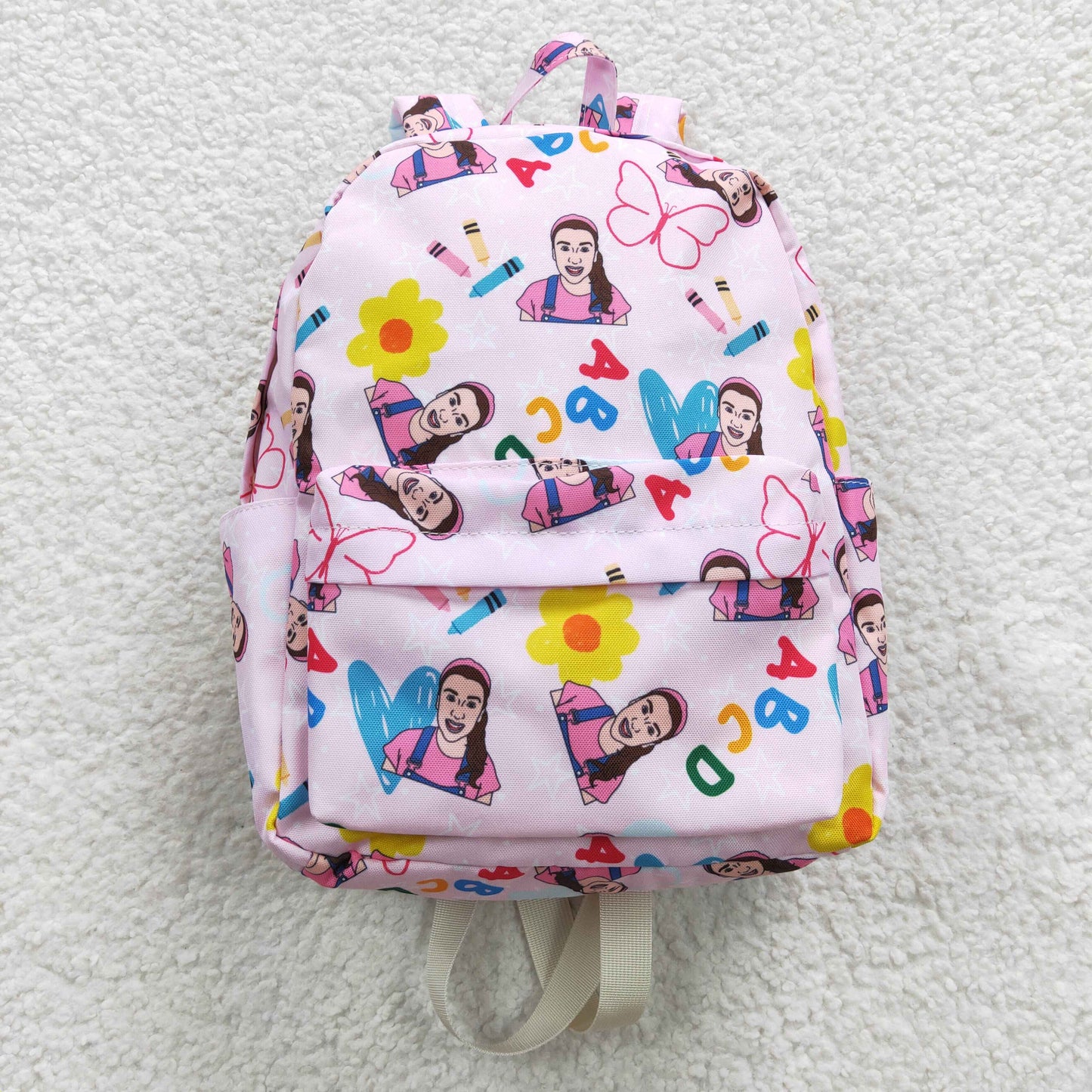 BA0070 Girls bag pink cartoon teacher backpack