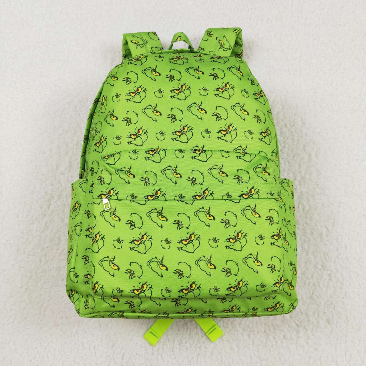 BA0119 Kids bag green Christmas frog print backpack