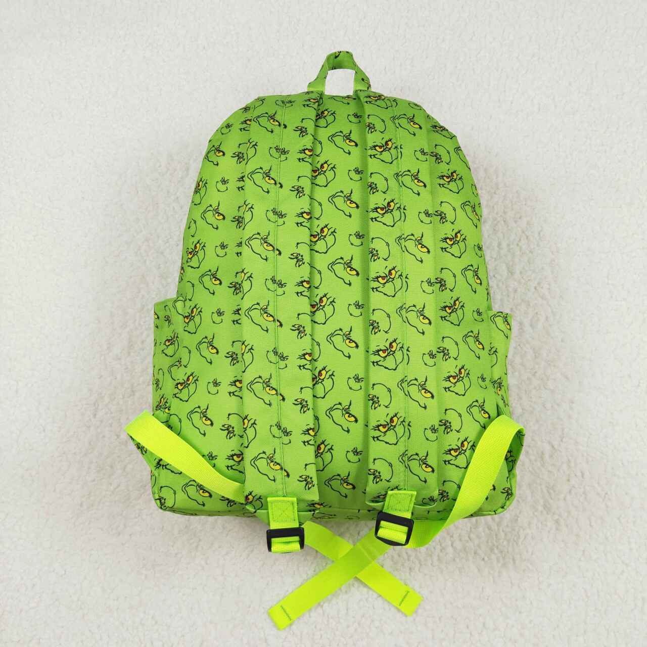 BA0119 Kids bag green Christmas frog print backpack