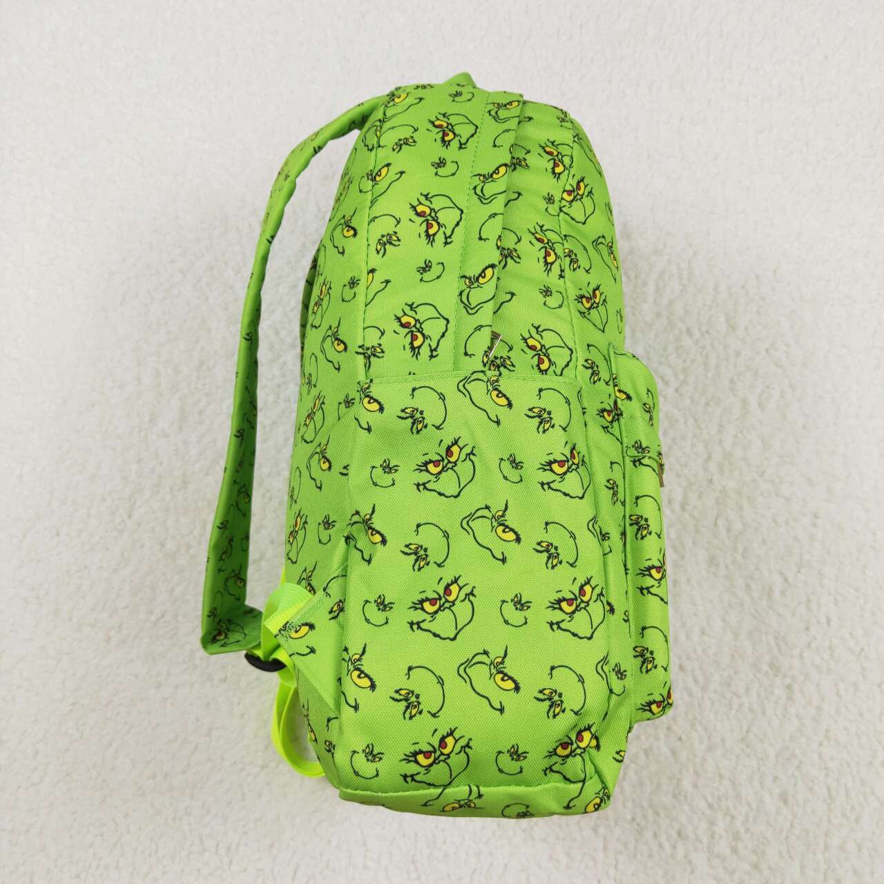 BA0119 Kids bag green Christmas frog print backpack