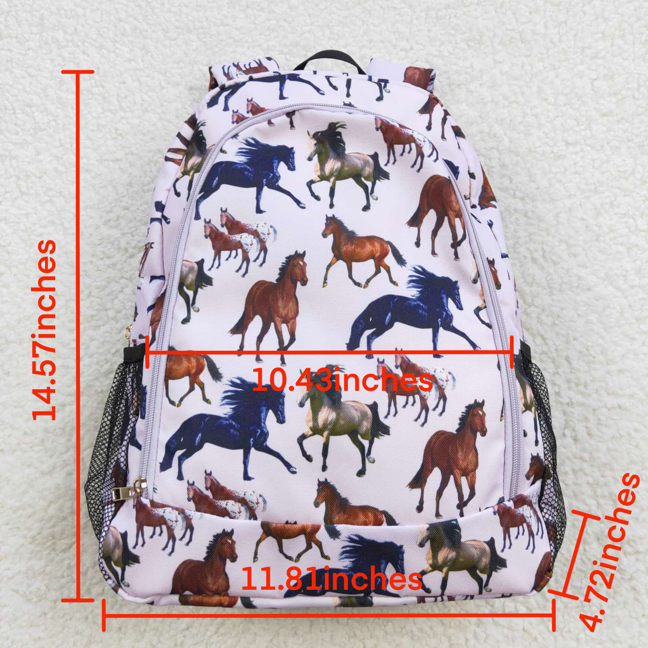 BA0124 Kids bag horse print western backpack