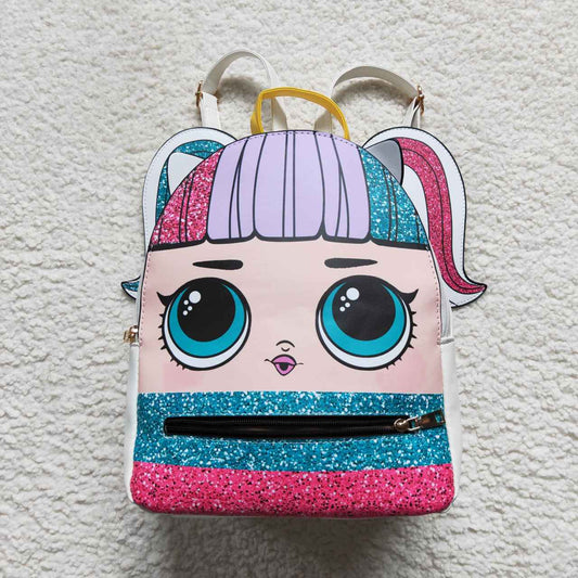 BA0133 Baby Girls Bags Cartoon Head Backpack