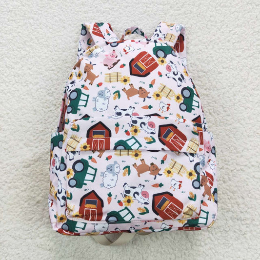 BA0141 Girls bag farm animals print backpack