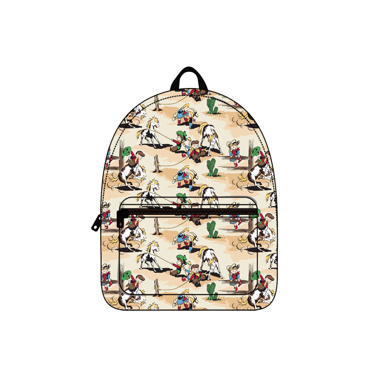 (Pre-order) BA0147 Kids bag cowboy print western backpack