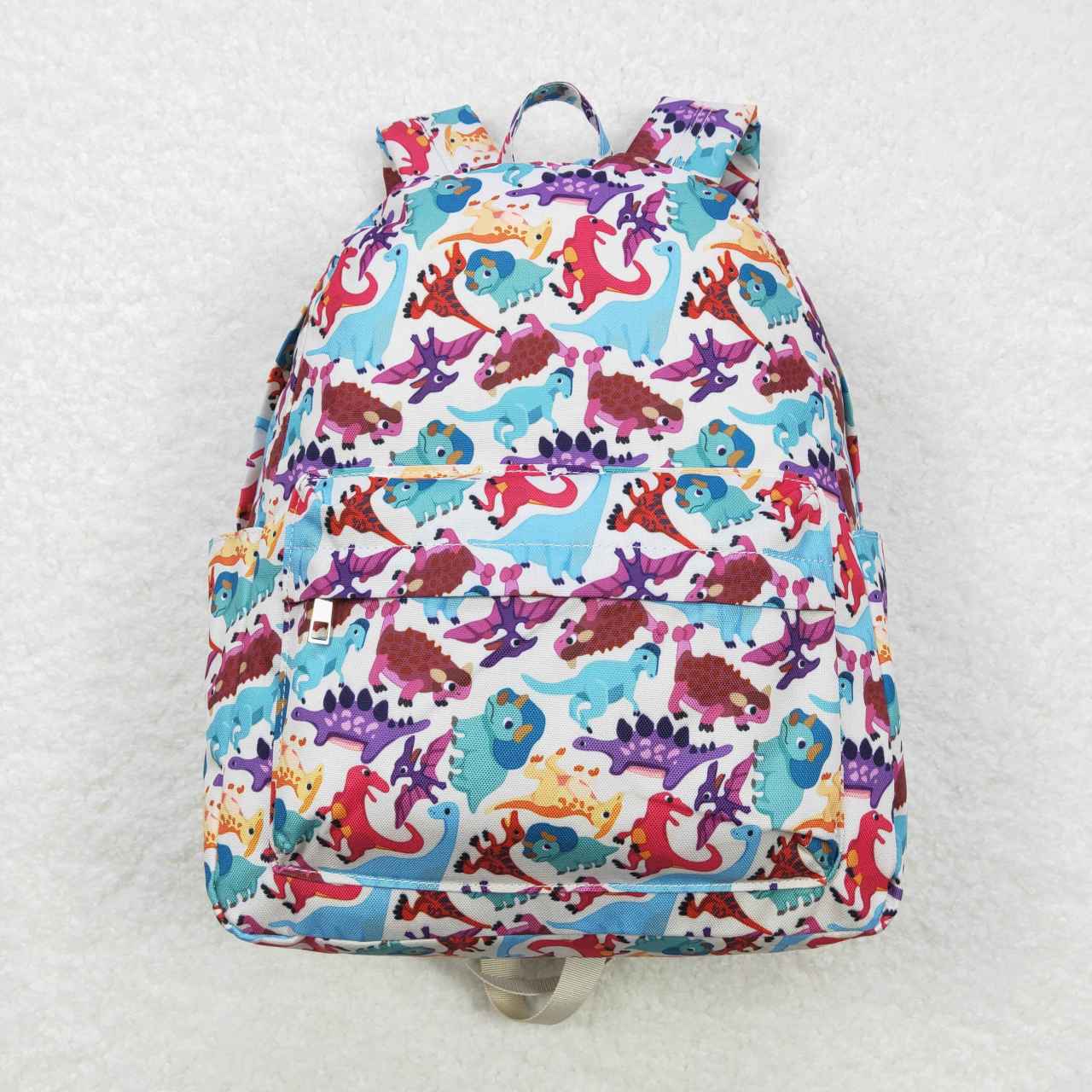 BA0153 Kids Bag Colorful Dinosaur Print Backpack