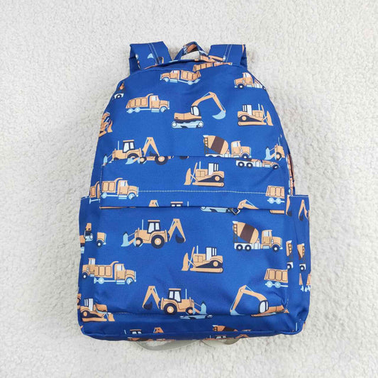 BA0169 Blue Construction Print Boys Backpack