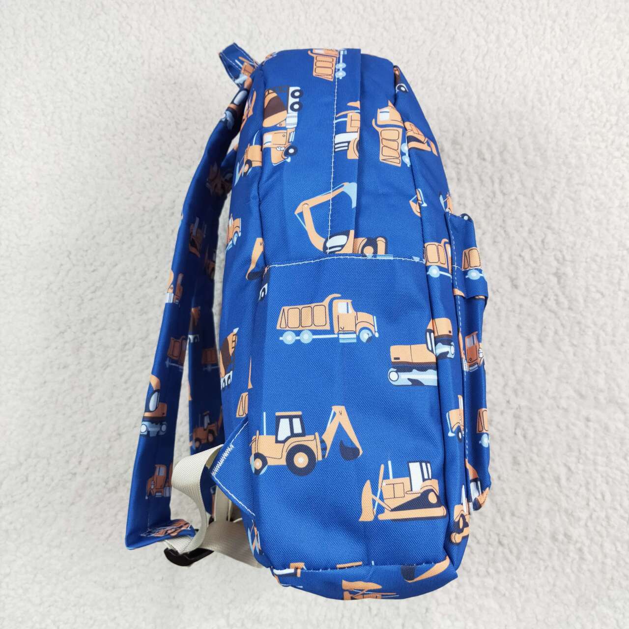 BA0169 Blue Construction Print Boys Backpack