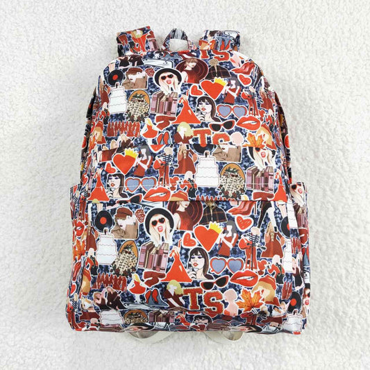 BA0173 Red Singer Swiftie Print Girls Backpack