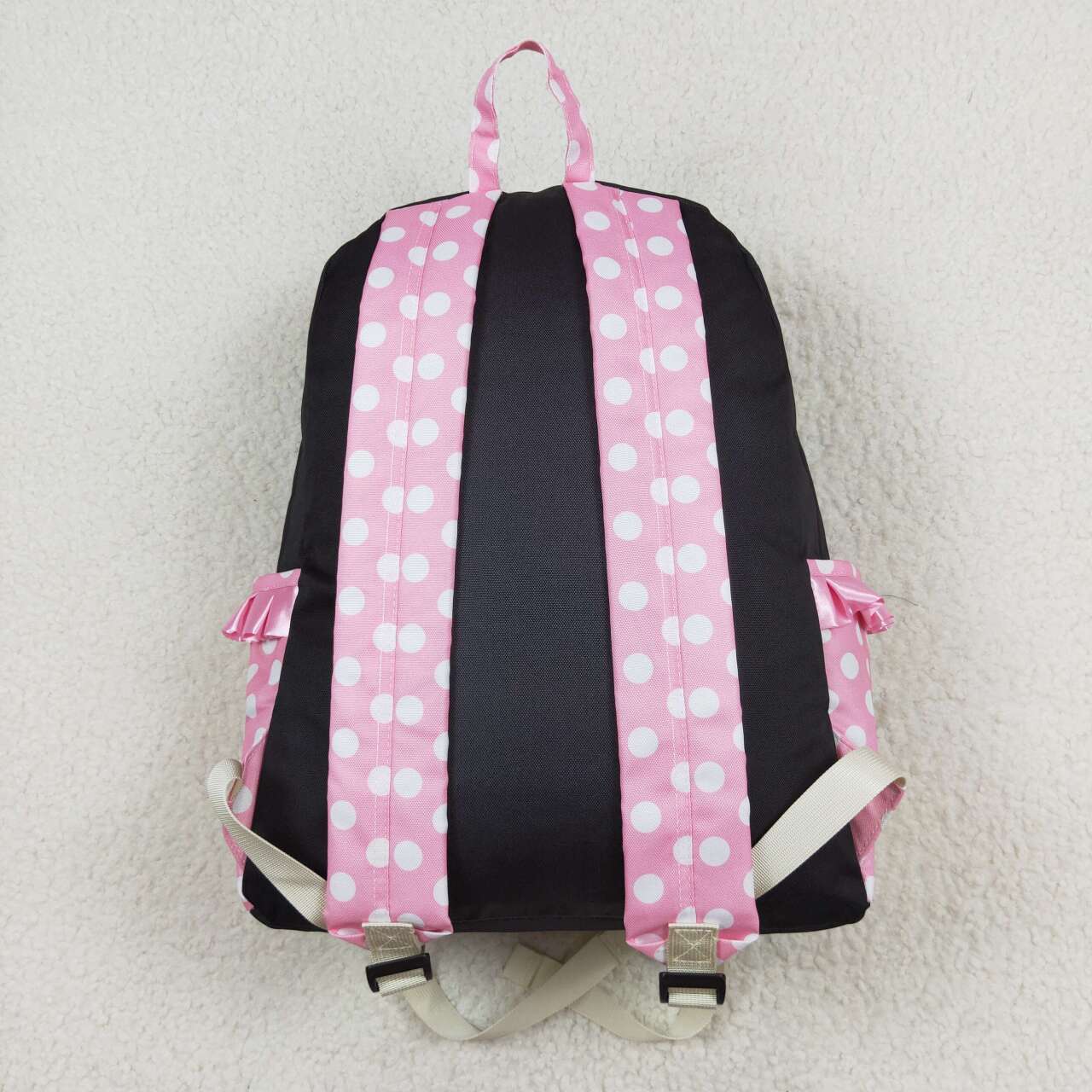 BA0183  Pink Dots Print Girls Backpack