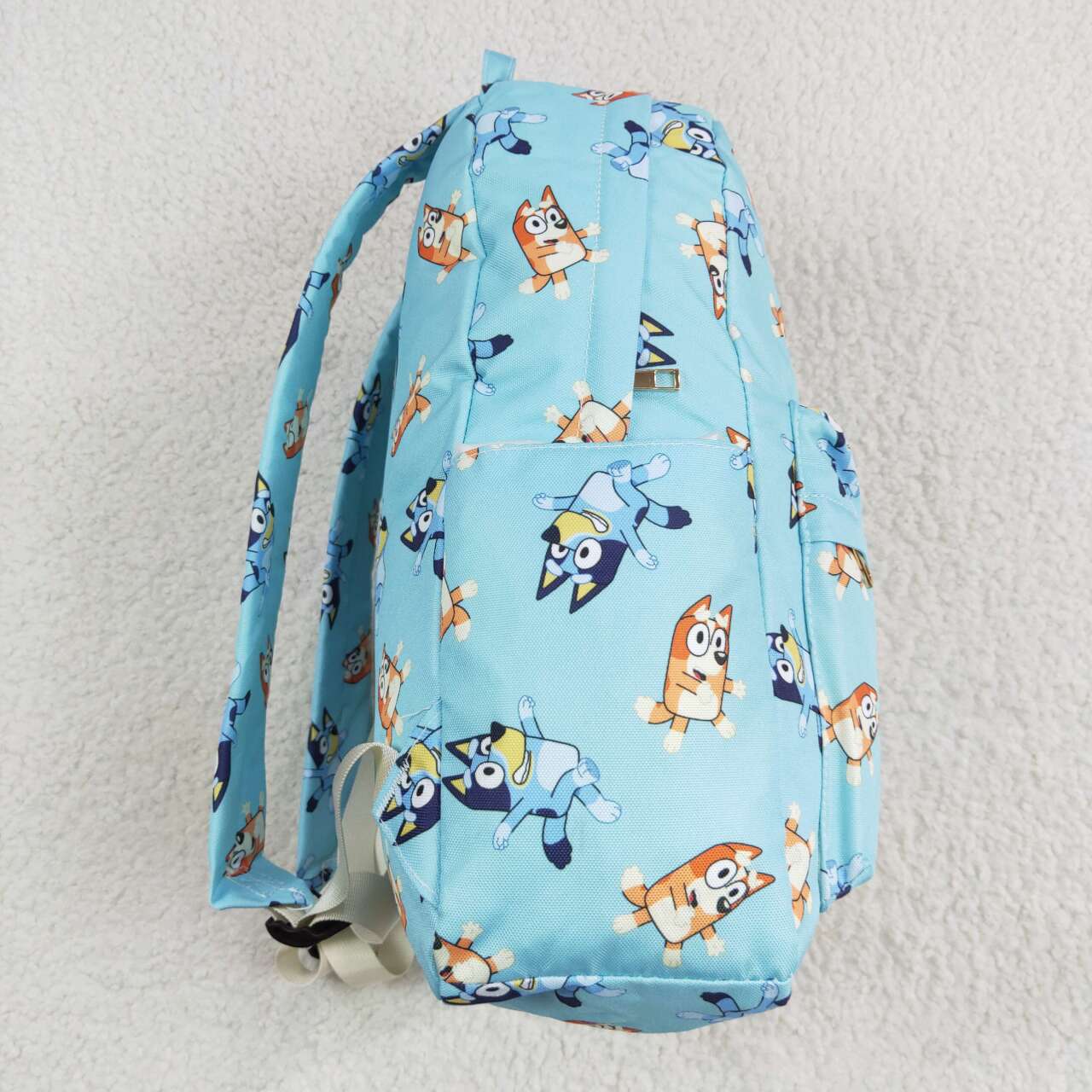 BA0195  Cartoon Dog Blue Print Kids Backpack