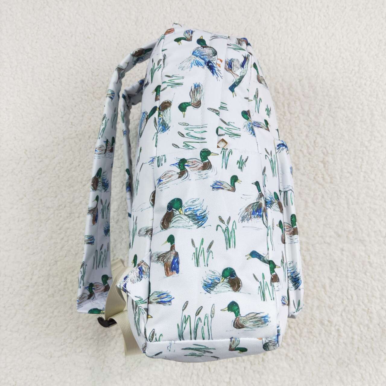 BA0196  White Duck Print Kids Hunting Backpack