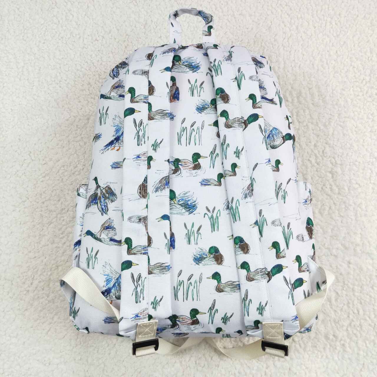 BA0196  White Duck Print Kids Hunting Backpack