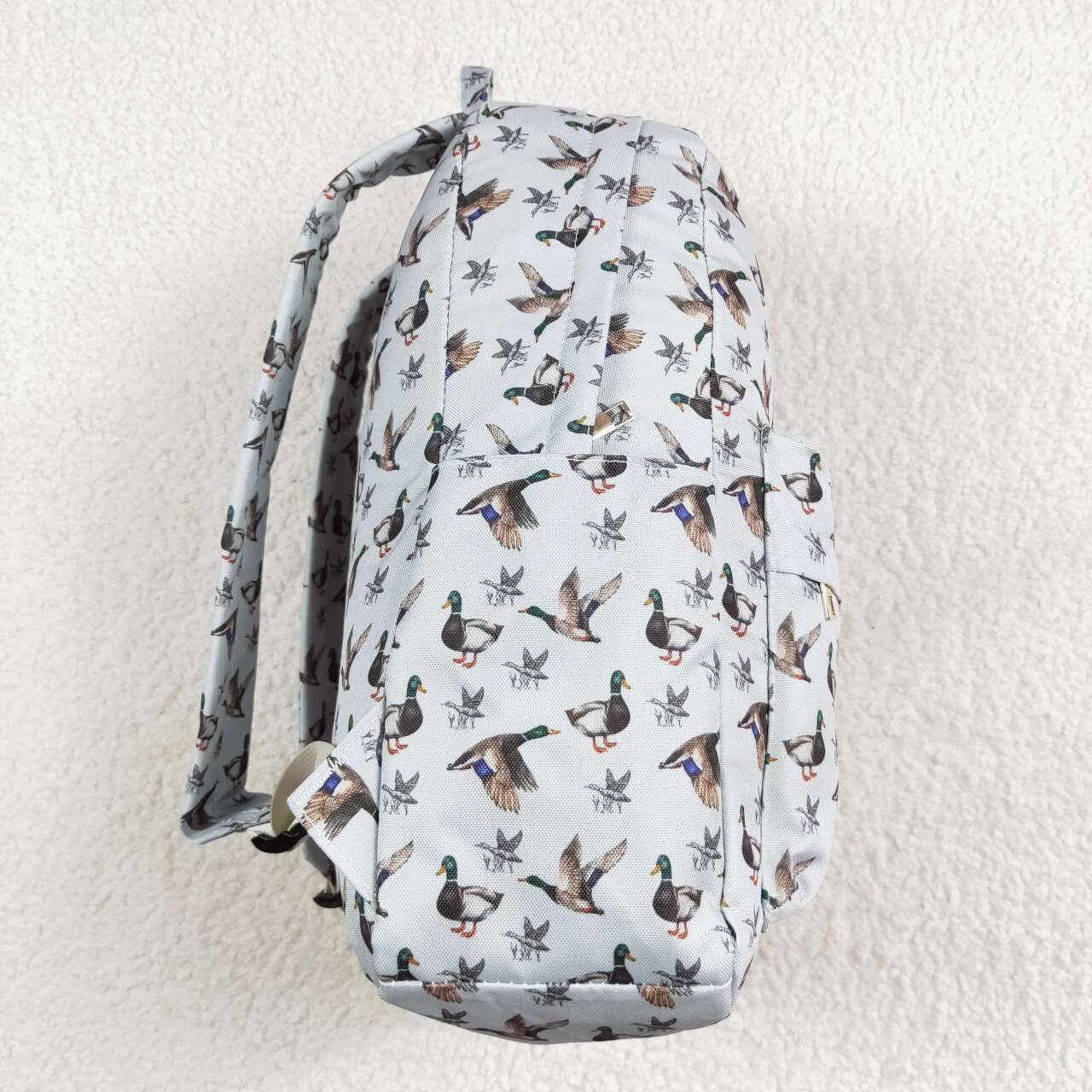 BA0197  Grey Duck Print Kids Hunting Backpack