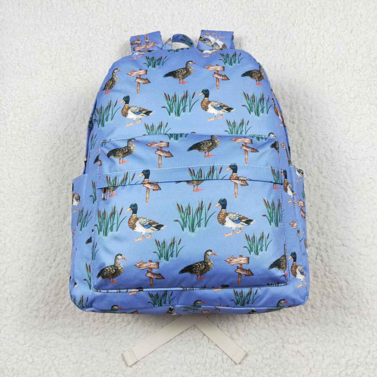 BA0200  Blue Duck Print Backpack Boys Hunting Bags