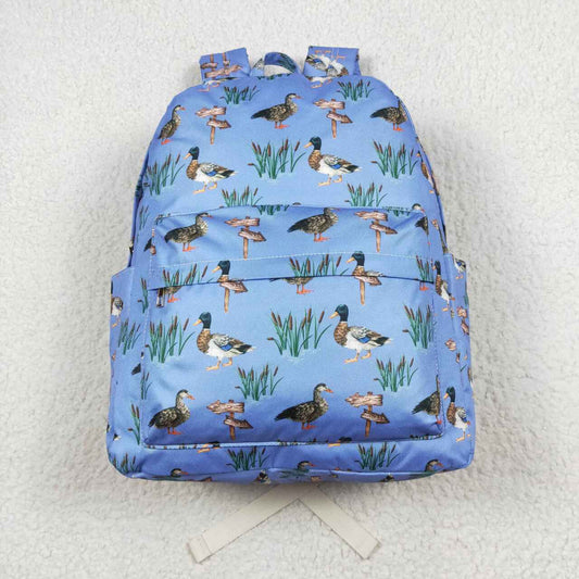 BA0200  Blue Duck Print Backpack Boys Hunting Bags