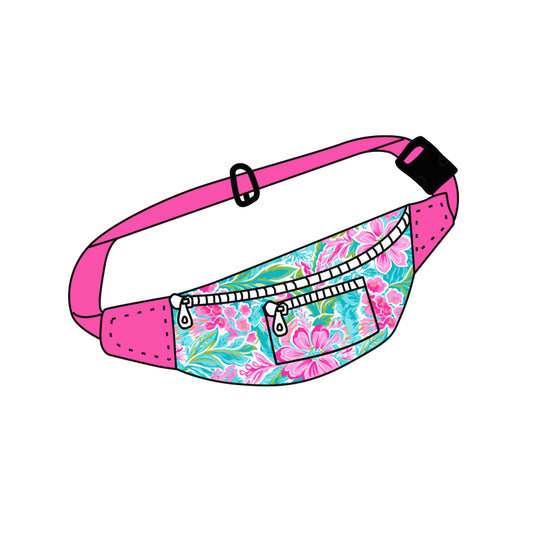 (Pre-order) BA0165 Flowers Print Fanny Pack Bag