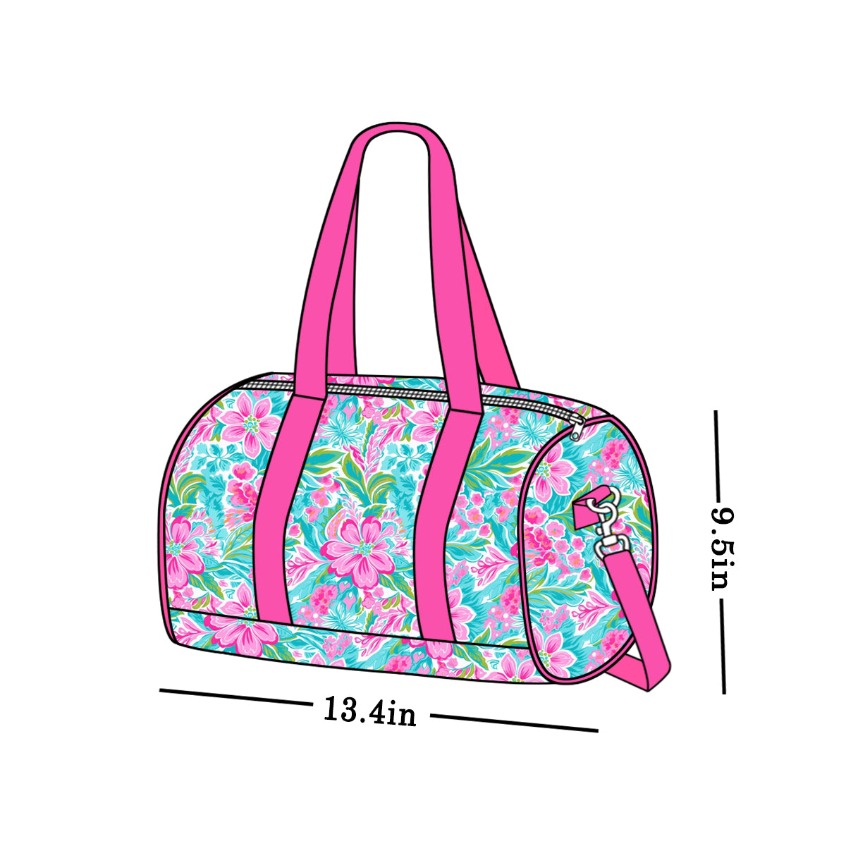 (Pre-order) BA0205 Flowers Print Gym Bag