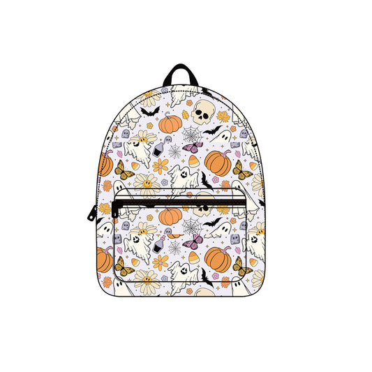 (Pre-order) BA0207  Flowers Pumpkin Candy Print Kids Halloween Backpack