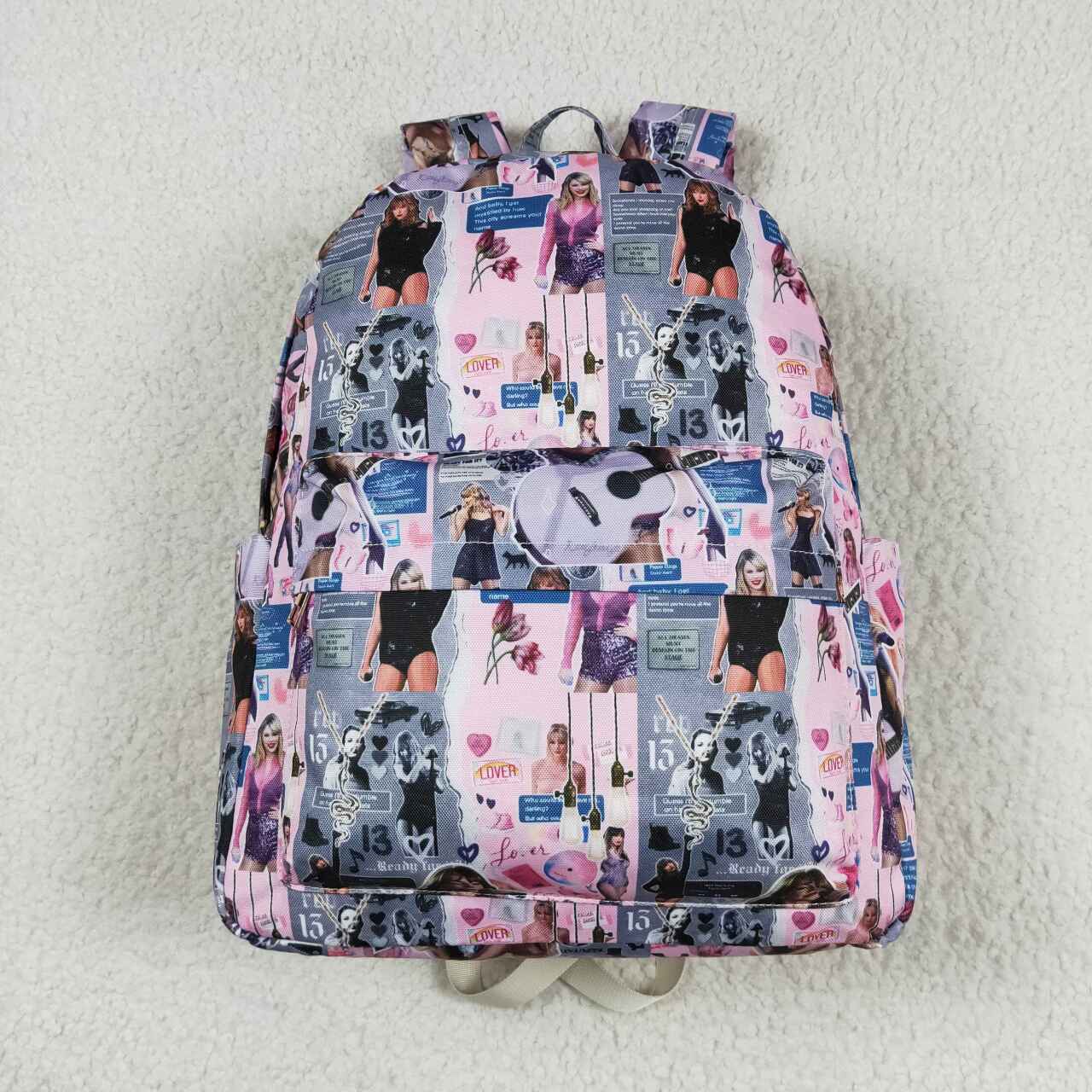 BA0215 Purple Singer Swiftie Print Girls Vocal Concert Backpack Girls Bag