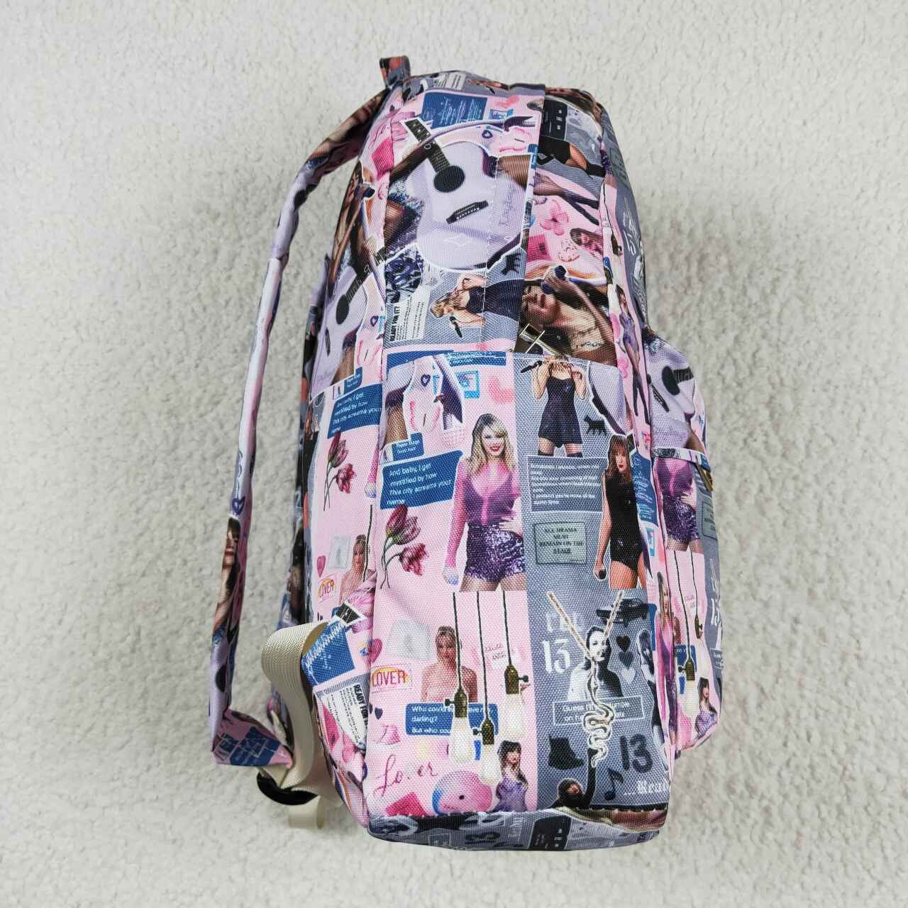 BA0215 Purple Singer Swiftie Print Girls Vocal Concert Backpack Girls Bag