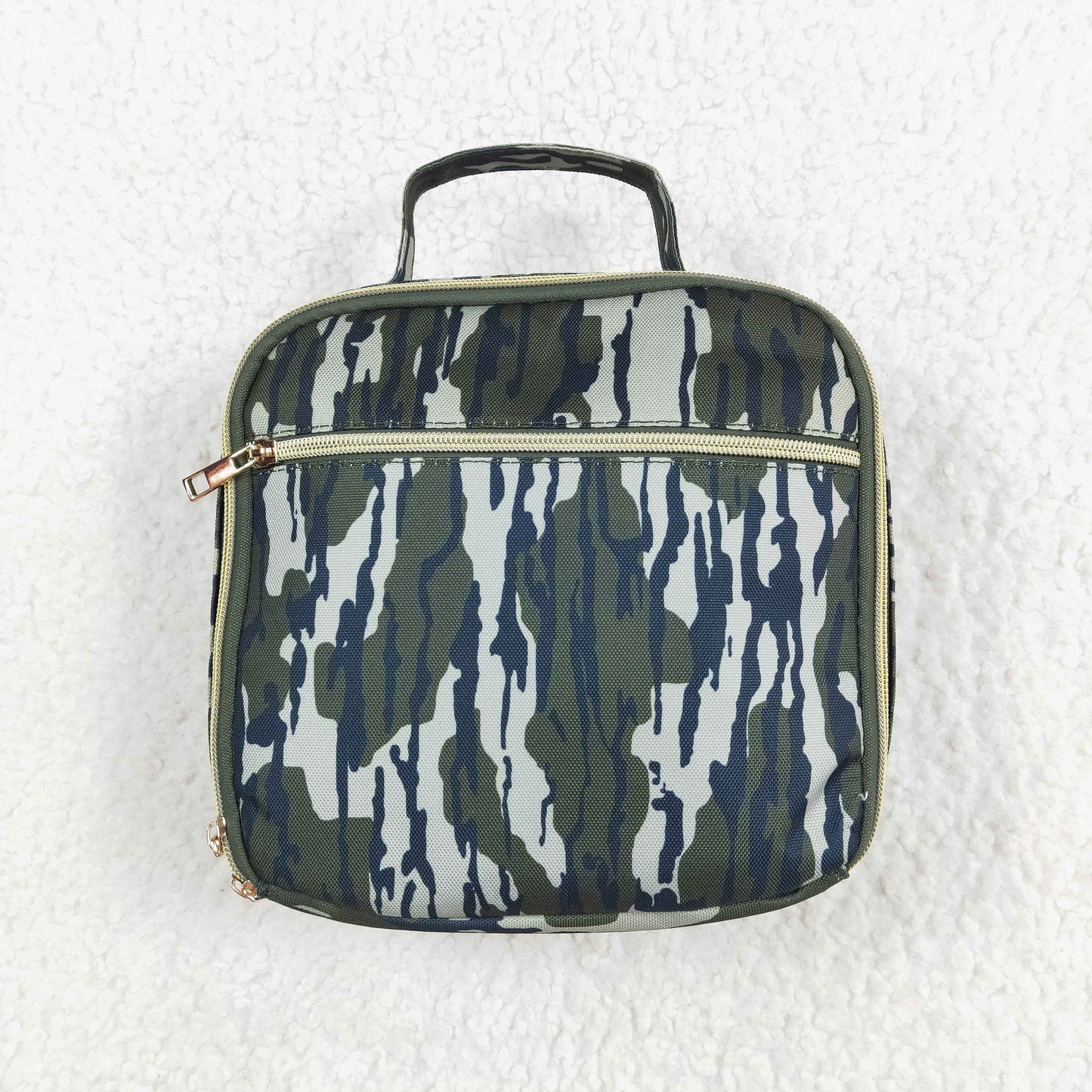 BA0228 Green Camo Print Lunch Boxes Picnic Thermal Bags