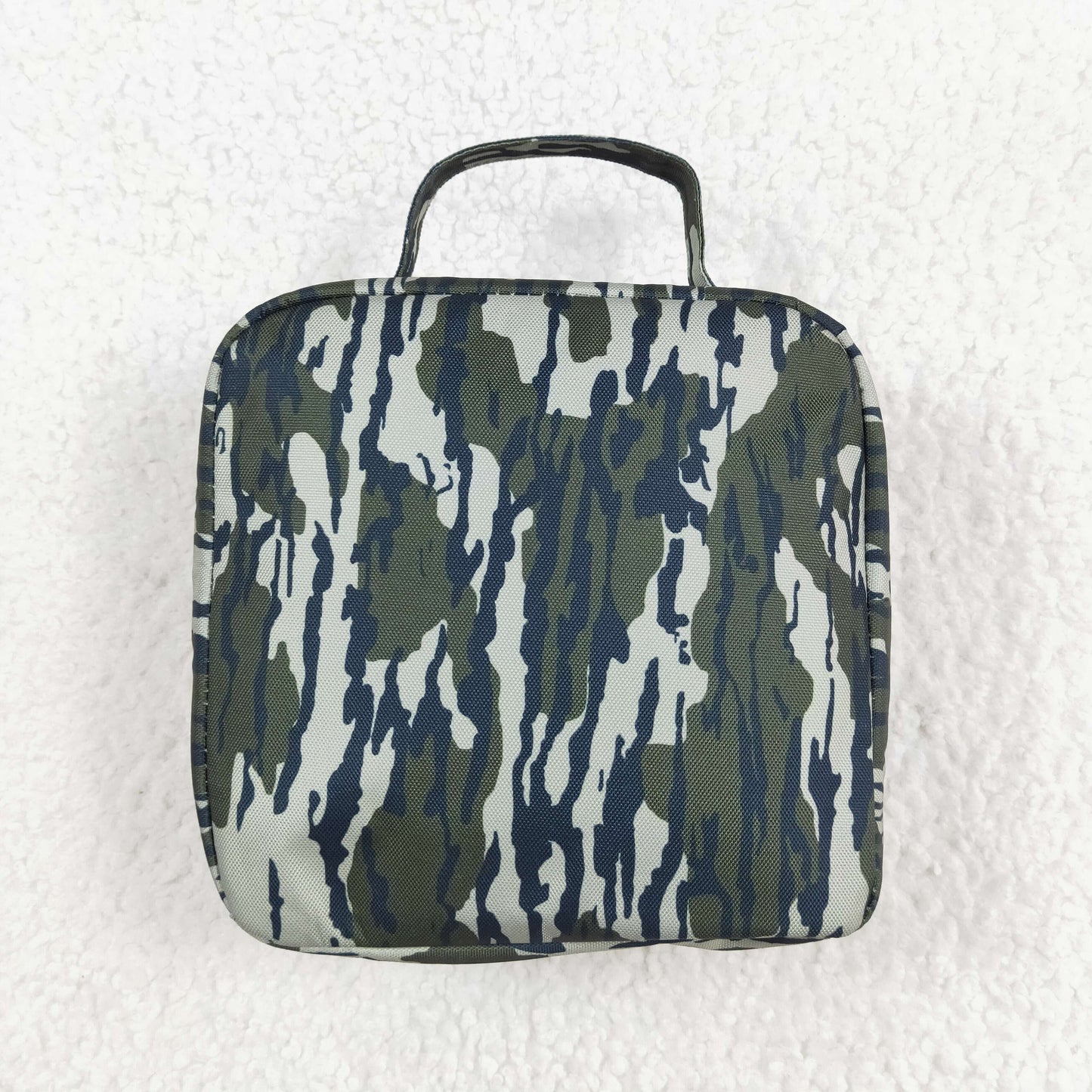 BA0228 Green Camo Print Lunch Boxes Picnic Thermal Bags