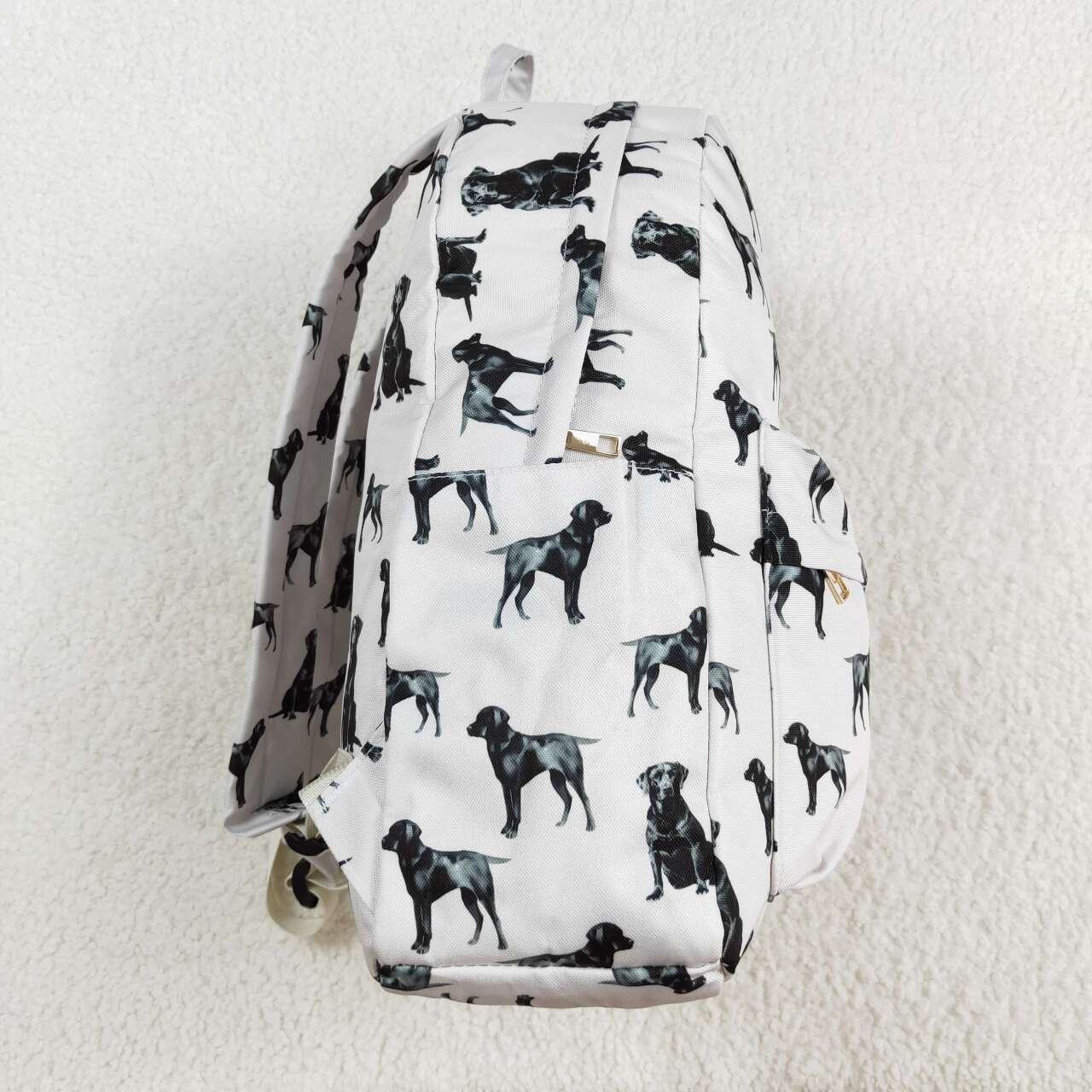 BA0230  Dog White Print Backpack Boys Bags