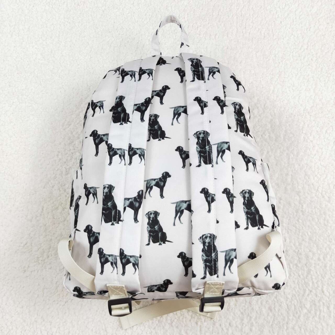 BA0230  Dog White Print Backpack Boys Bags