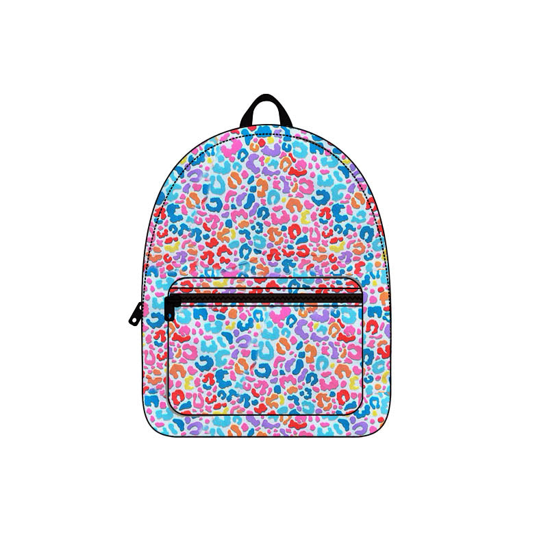 (Pre-order) BA0232  Colorful Leopard Print Backpack Girls Bags