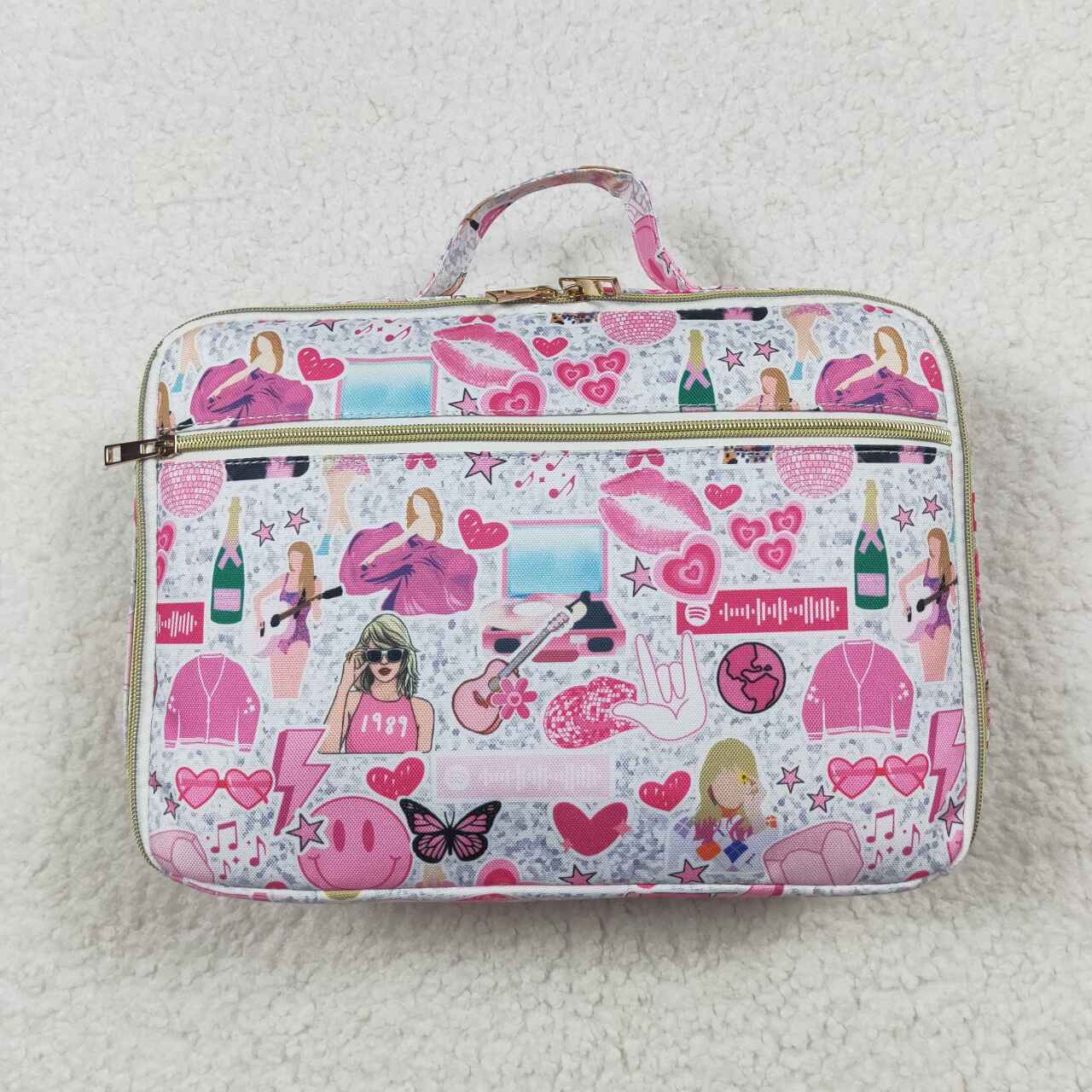 BA0235 Pink Singer Swiftie Print Lunch Boxes Picnic Thermal Bags