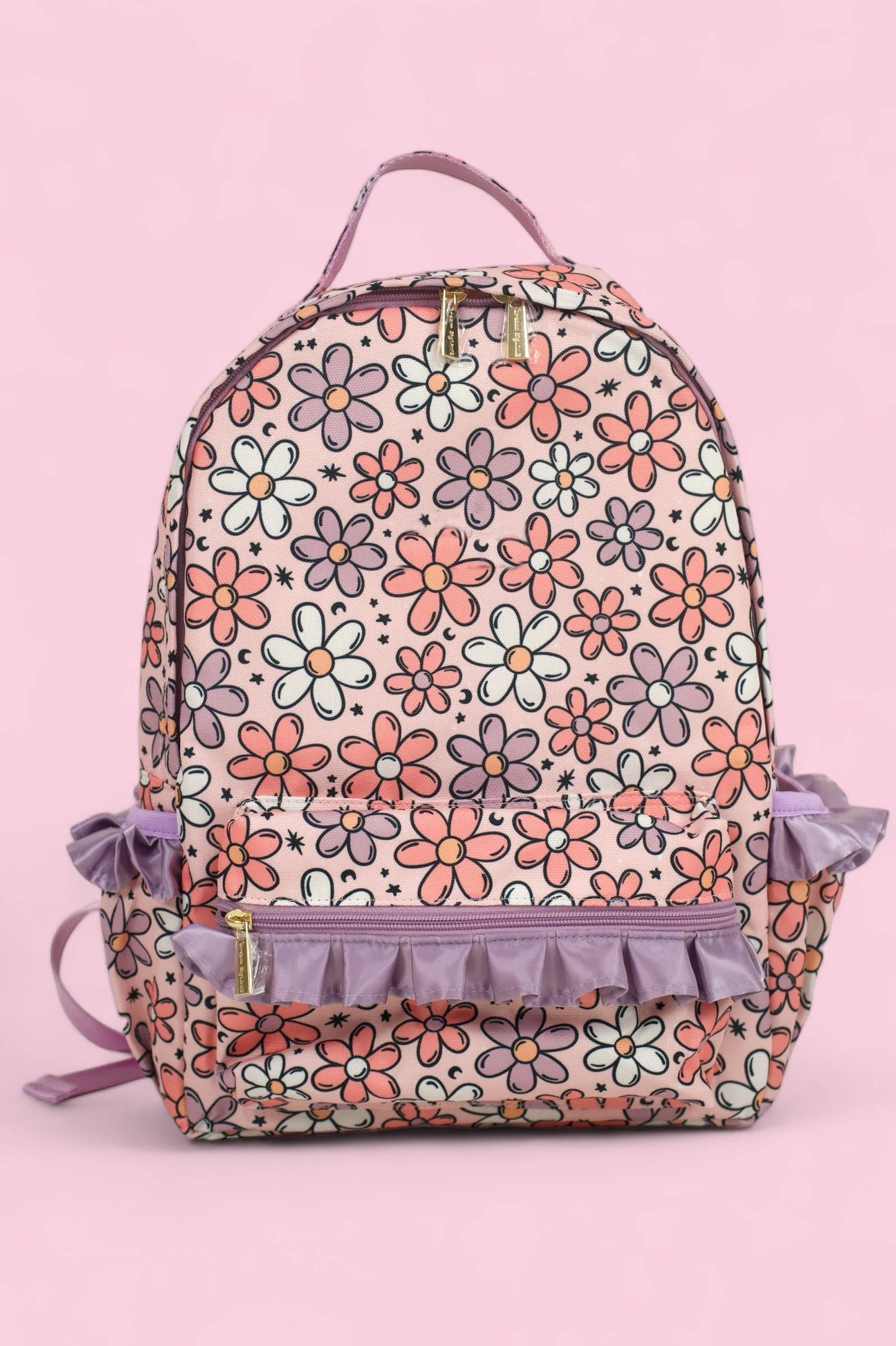 (Pre-order) BA0240  Pink Flowers Print Backpack Girls Bags