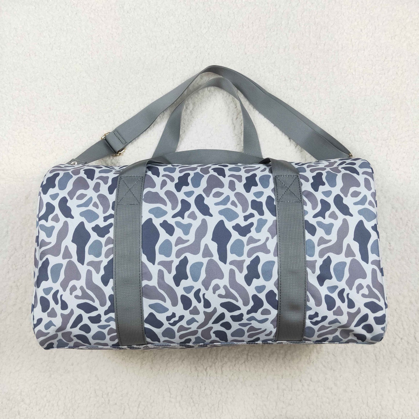 BA0262 Gray Camo Print Gym Bag