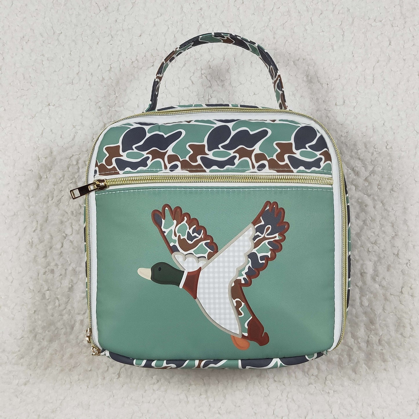 USA-Shop BA0270 Duck Green Camo Print Lunch Boxes Picnic Thermal Bags