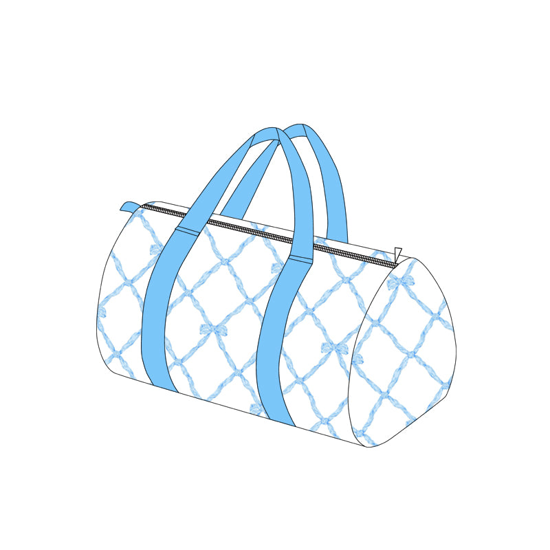 (Pre-order) BA0274 Blue Bows Print Gym Bag