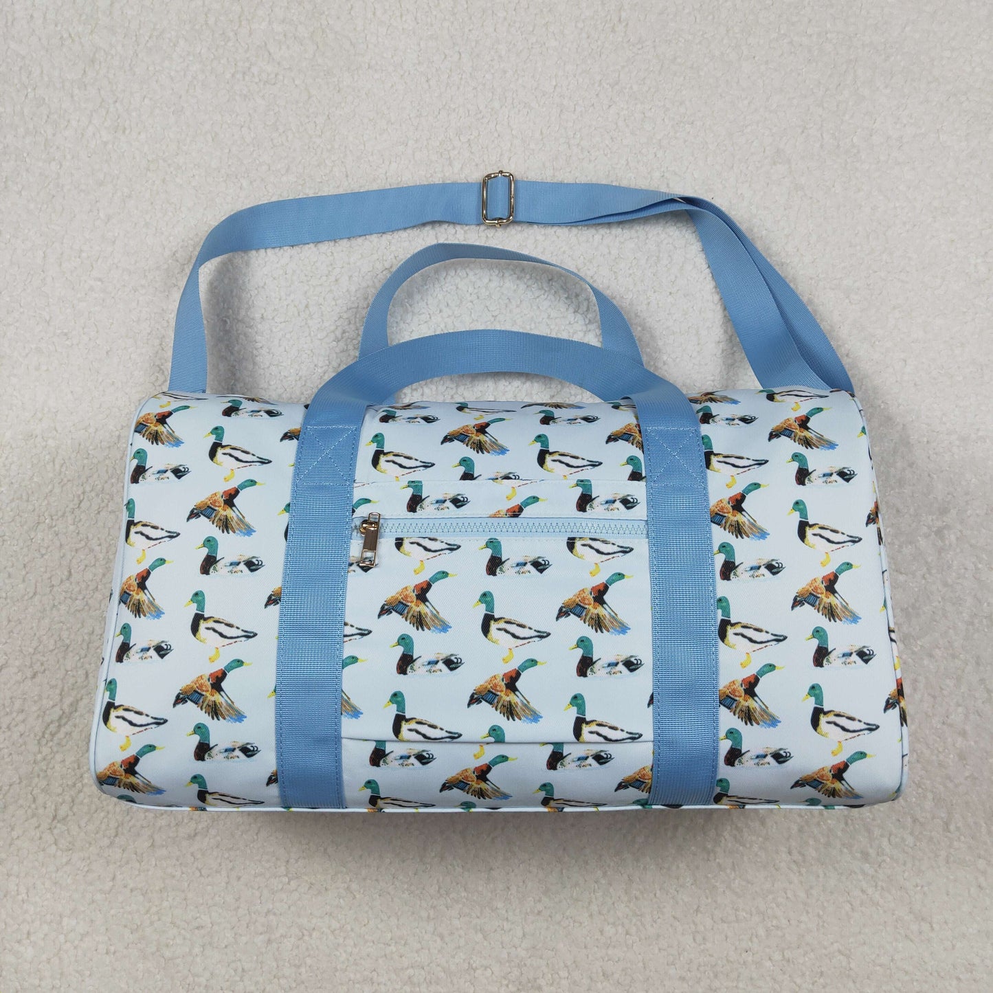 BA0275 Duck Print Gym Bag Overnight Bags