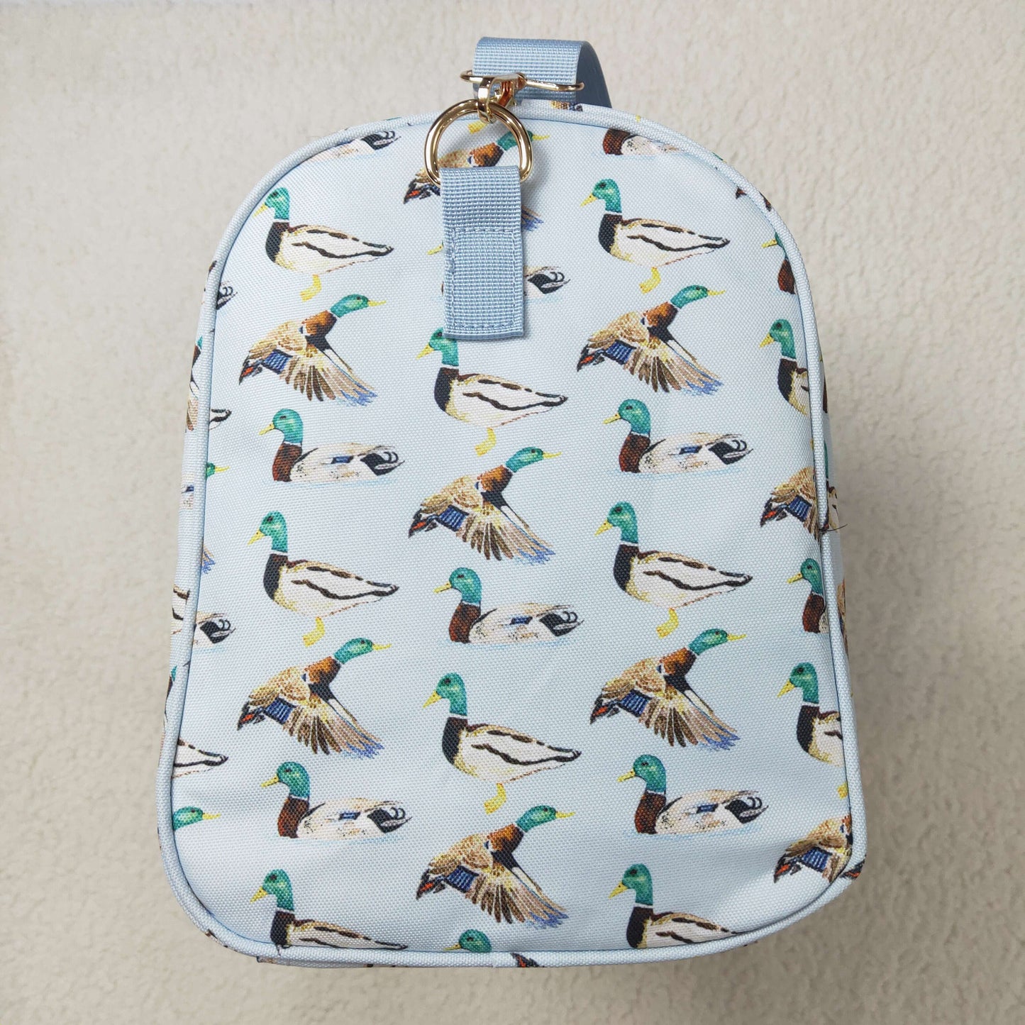 BA0275 Duck Print Gym Bag Overnight Bags