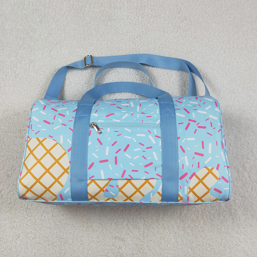 BA0286 Blue Candy Print Gym Bag Overnight Bags